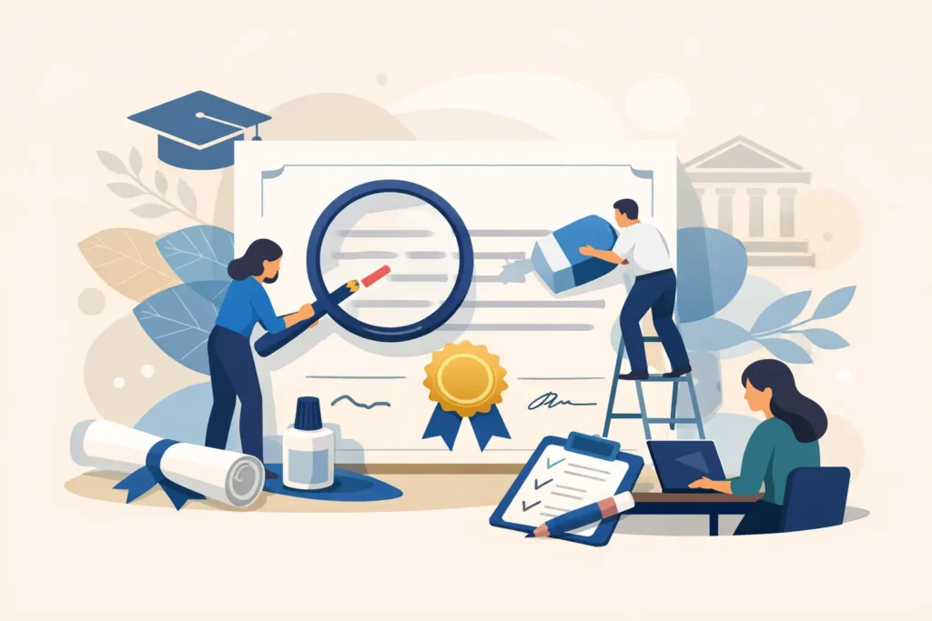 How to Correct a Degree Certificate Properly