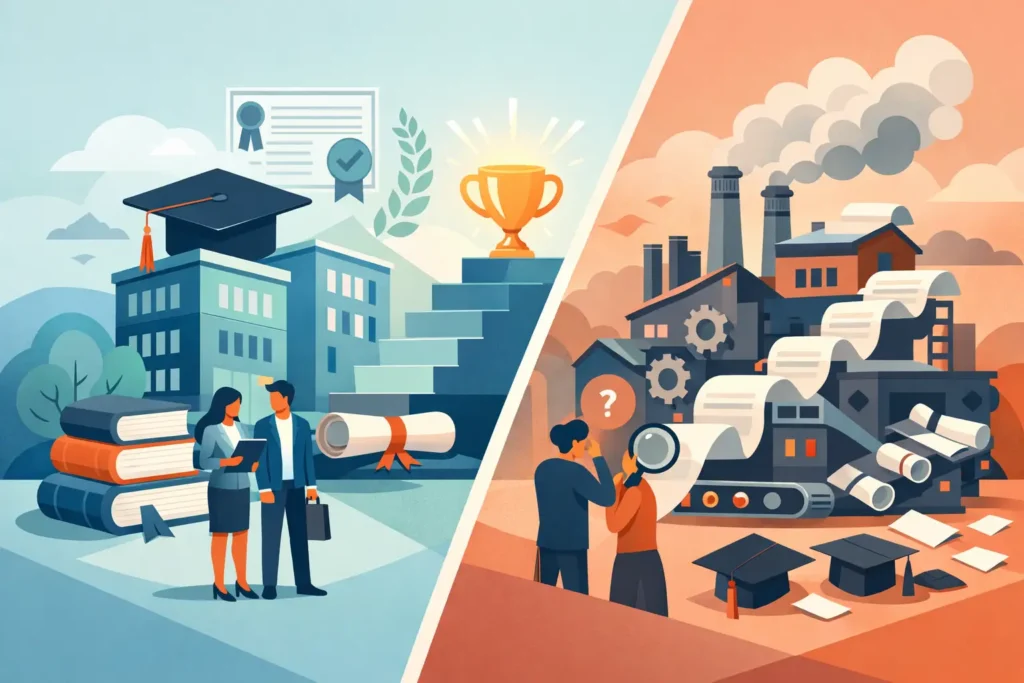 Accredited Programmes Versus Diploma Mills