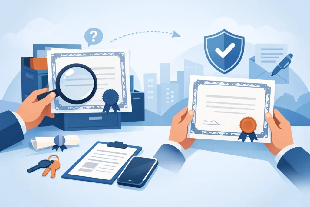 How to Replace a Lost Degree Certificate Safely